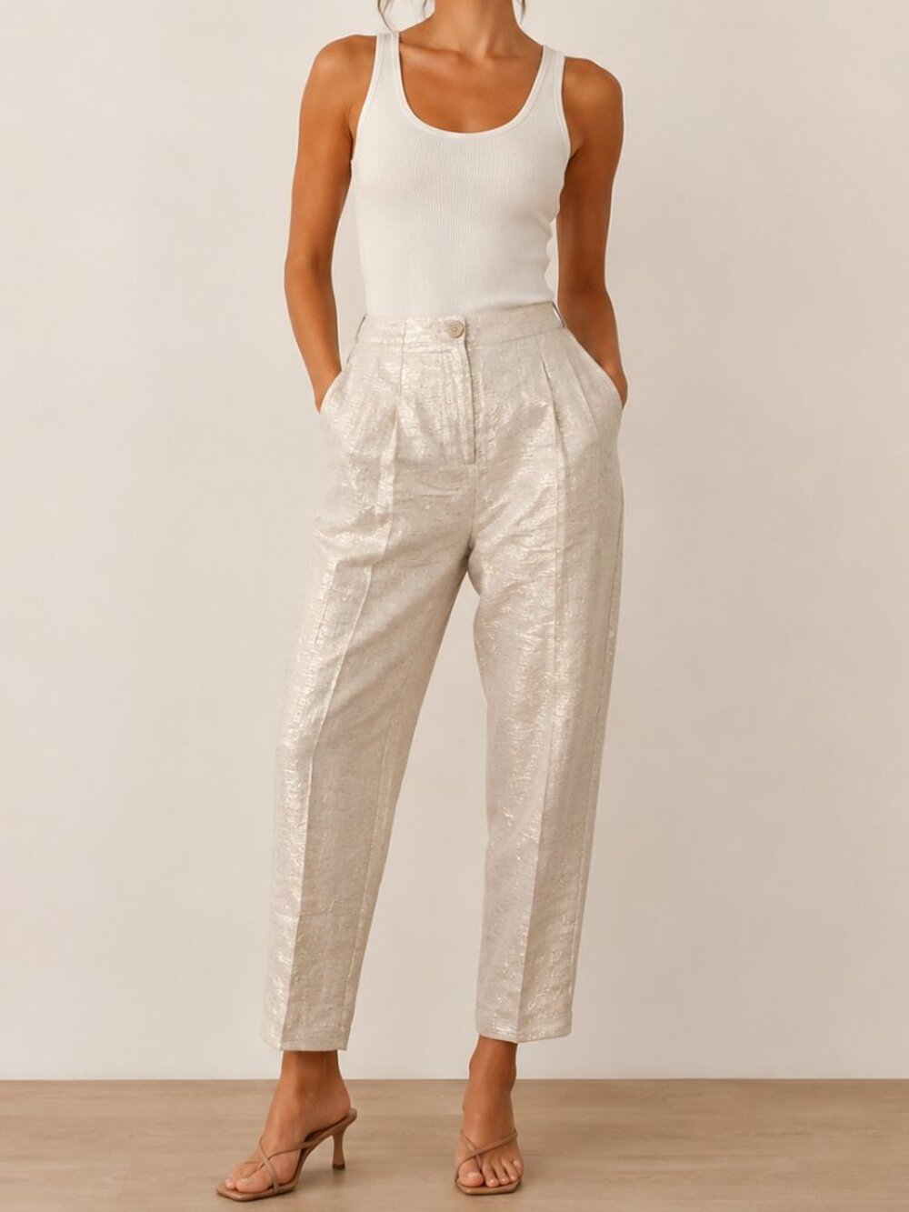 Anthropologie Shimmer Trouser Pants - Picture 1 of 11